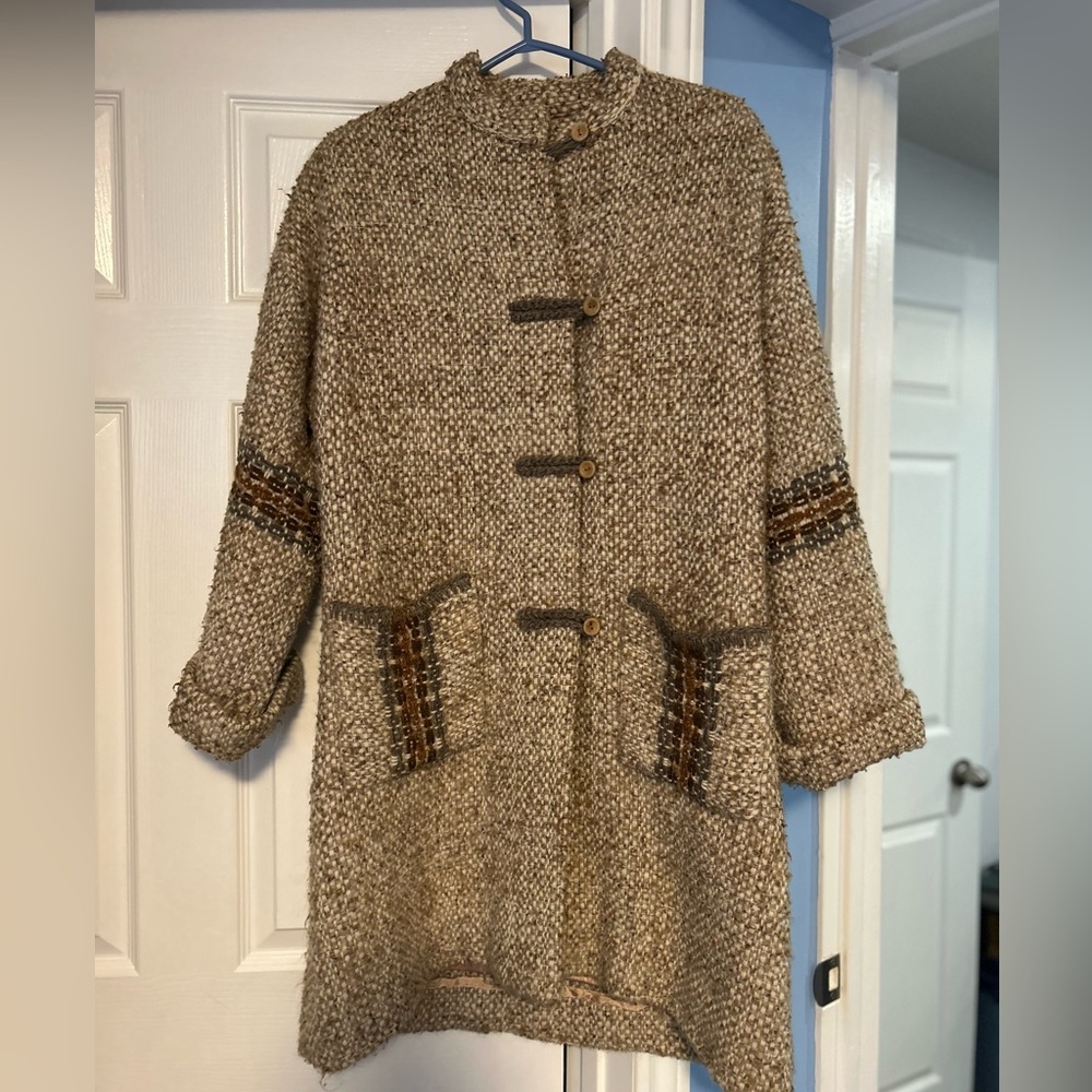 Vintage Hand woven car coat - Picture 3 of 16